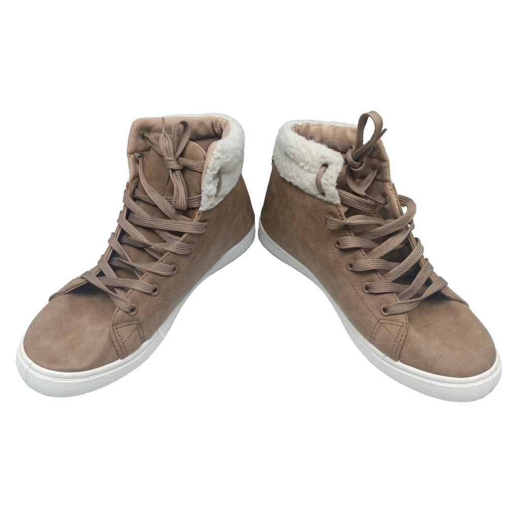 Womens Just Be Shoes High Top Sneakers nude  Fabric Textile Style 0800410 Size 8